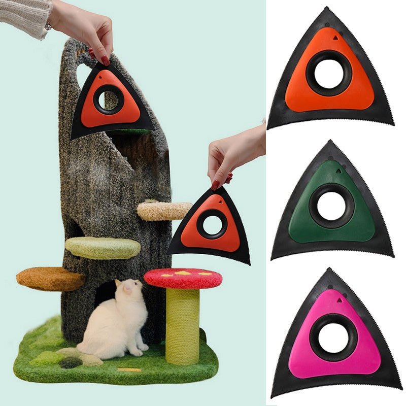 Triangle Electrostatic Dog Hair Cleaner Carpet Scraper Pet Hair Cleaner Animal Hair Brush Cat Hair Remover Brush Pet Supplies - Big Bear Peak