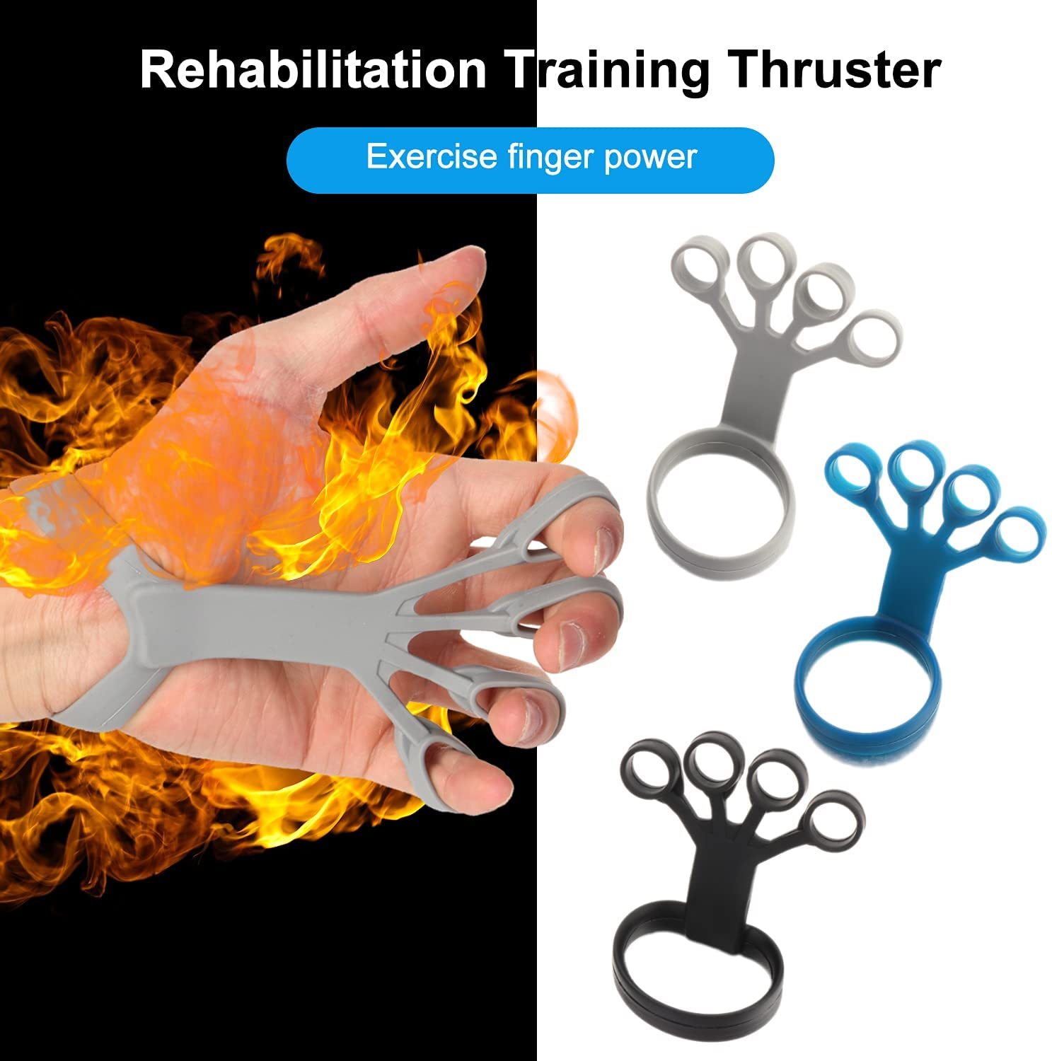 Silicone Grip Device Finger Exercise Stretcher Arthritis Hand Grip Trainer Strengthen Rehabilitation Training To Relieve Pain - Big Bear Peak