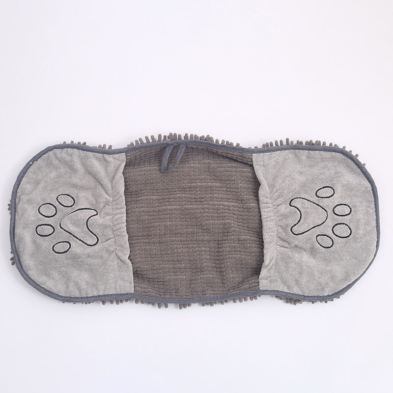 Pet Scrubbing Towel For Cats And Gloved Bath Towels - Big Bear Peak