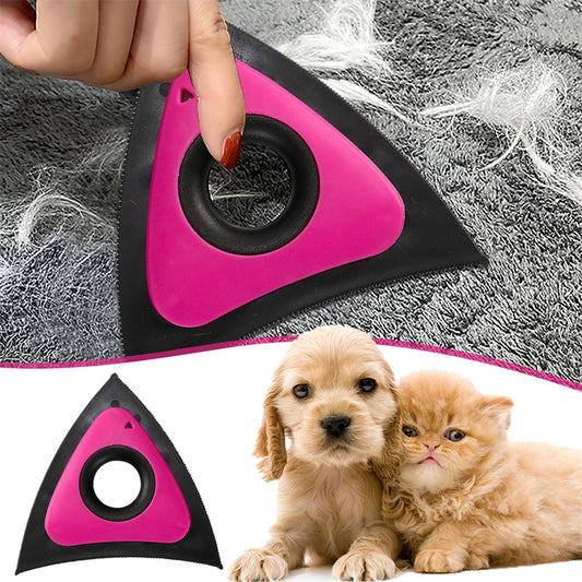 Triangle Electrostatic Dog Hair Cleaner Carpet Scraper Pet Hair Cleaner Animal Hair Brush Cat Hair Remover Brush Pet Supplies - Big Bear Peak