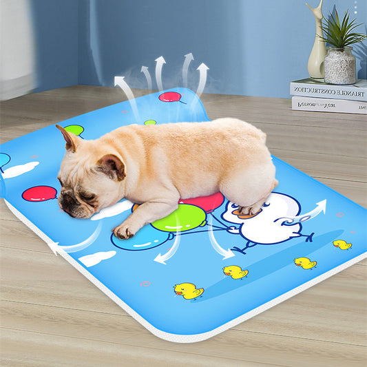Cooling Summer Dog Mat with Comfy Pillow - Big Bear Peak
