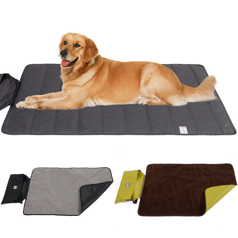 Green Cashmere Outdoor Pet Blanket Folding Storage Portable Waterproof Warmth Dog Cat Products - Big Bear Peak