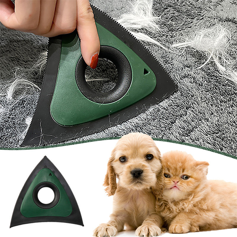 Triangle Electrostatic Dog Hair Cleaner Carpet Scraper Pet Hair Cleaner Animal Hair Brush Cat Hair Remover Brush Pet Supplies - Big Bear Peak