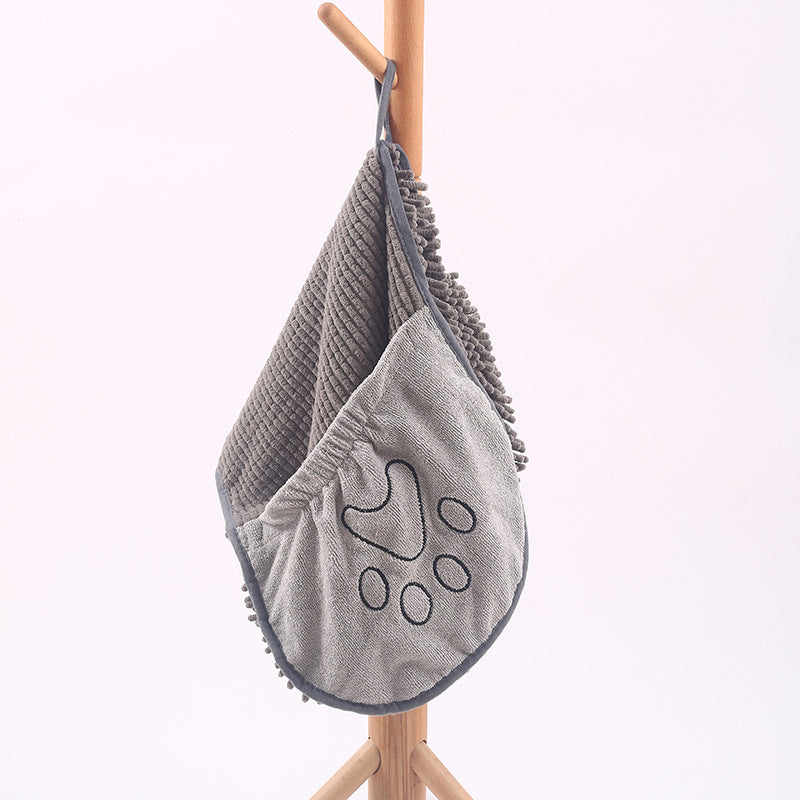 Pet Scrubbing Towel For Cats And Gloved Bath Towels - Big Bear Peak